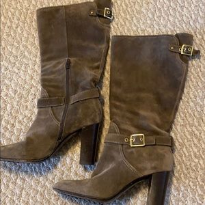 Coach brown suede mid calf boot